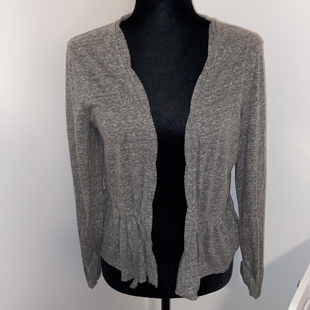 American Eagle Outfitters Gray Long Sleeve Open Cardigan